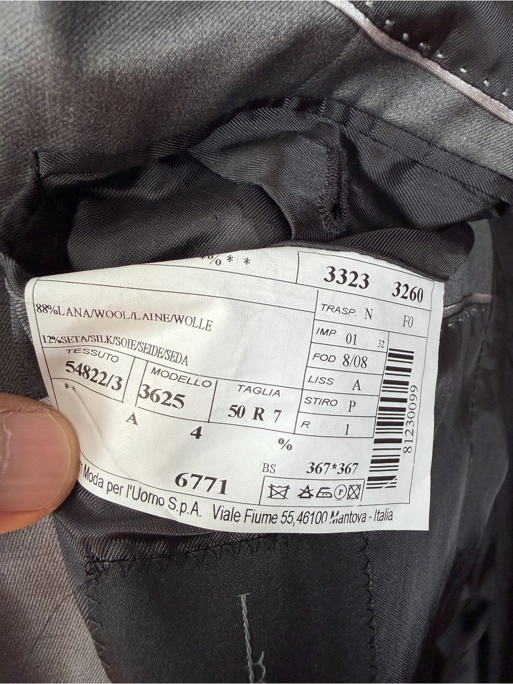 Ermenegildo Zegna Mens Grey Blazer - Picture 10 of 10